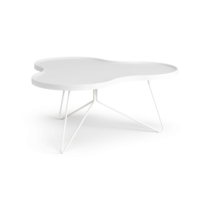 Table Flower mono 84x90 cm - H39 cm frêne laminé blanc - Swedese