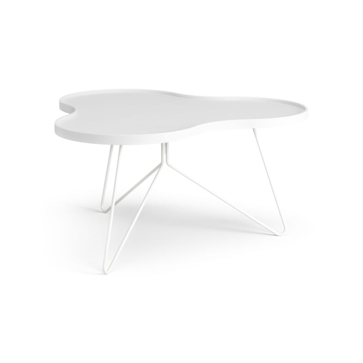 Table Flower mono 84x90 cm - H45 cm frêne laminé blanc - Swedese