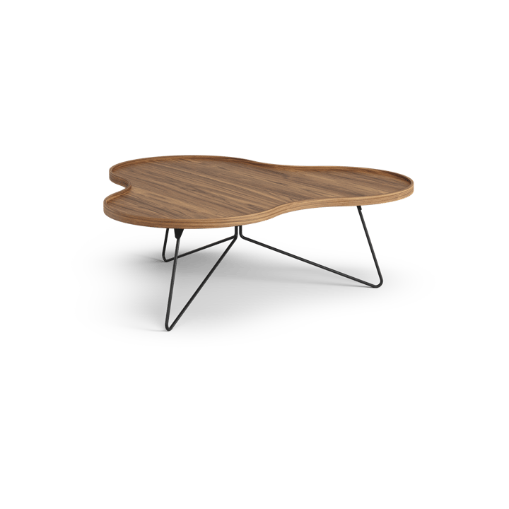 Table Flower Mono édition spéciale 107x114 cm - H39 cm noyer laqué acier noirci - Swedese