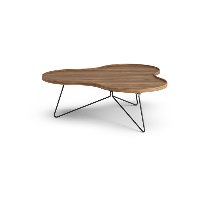 Table Flower Mono édition spéciale 107x114 cm, H39 cm noyer laqué acier noirci Swedese