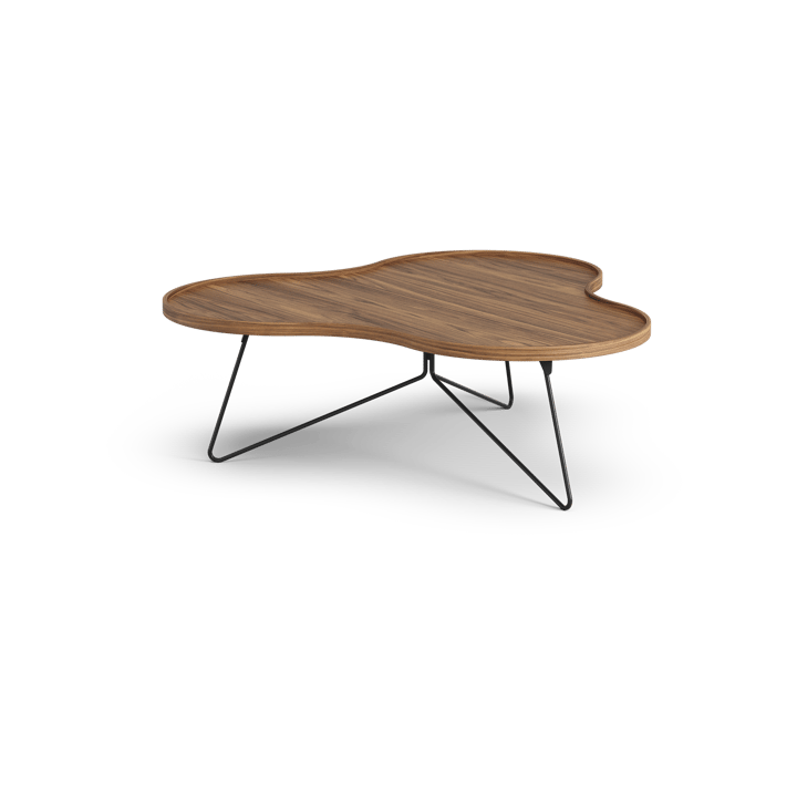 Table Flower Mono édition spéciale 107x114 cm, H39 cm noyer laqué acier noirci Swedese