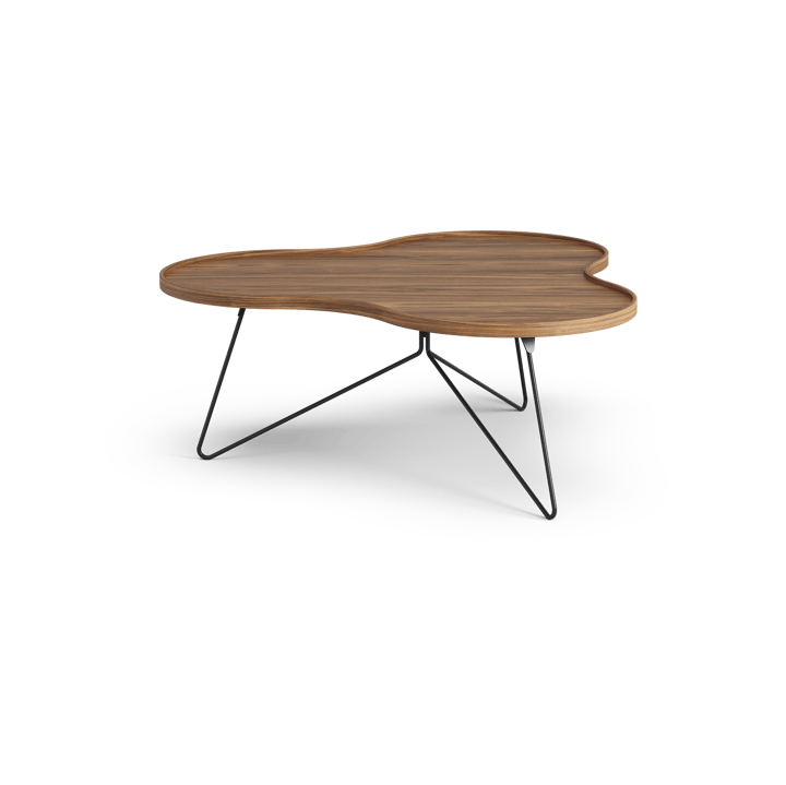 Table Flower Mono édition spéciale 107x114 cm, H45 cm noyer laqué acier noirci Swedese