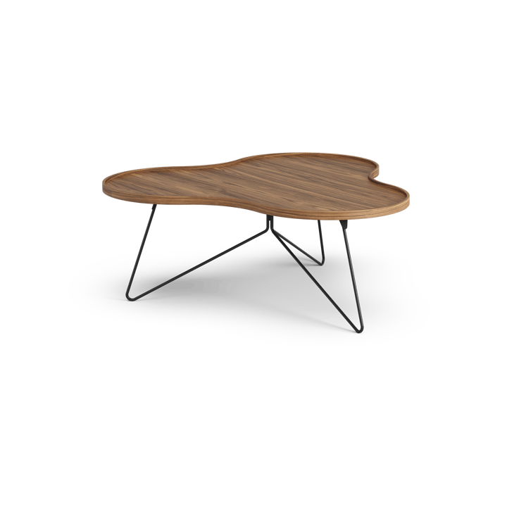 Table Flower Mono édition spéciale 107x114 cm, H45 cm noyer laqué acier noirci Swedese