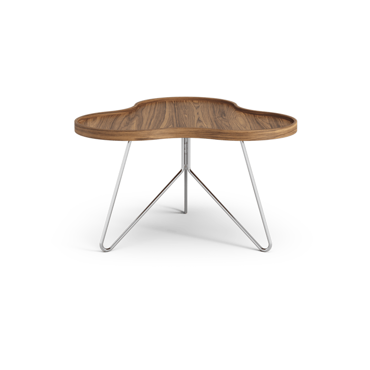 Table Flower Mono édition spéciale 62x66 cm, H39 cm noyer laqué acier chromé Swedese