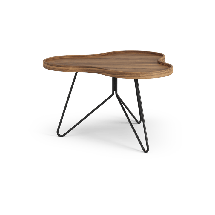 Table Flower Mono édition spéciale 62x66 cm, H39 cm noyer laqué acier noirci Swedese
