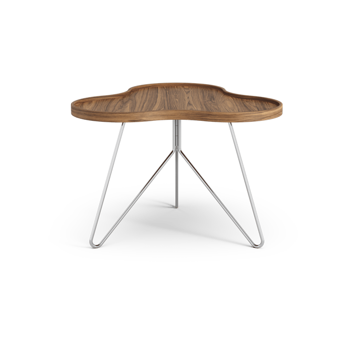 Table Flower Mono édition spéciale 62x66 cm, H45 cm noyer laqué acier chromé Swedese