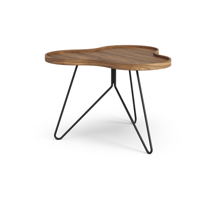 Table Flower Mono édition spéciale 62x66 cm, H45 cm noyer laqué acier noirci Swedese