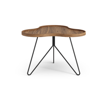 Table Flower Mono édition spéciale 62x66 cm - H45 cm noyer laqué acier noirci - Swedese