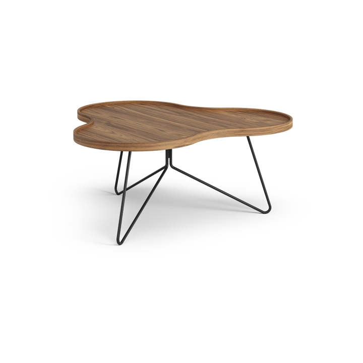 Table Flower Mono édition spéciale 84x90 cm - H39 cm noyer laqué acier noirci - Swedese