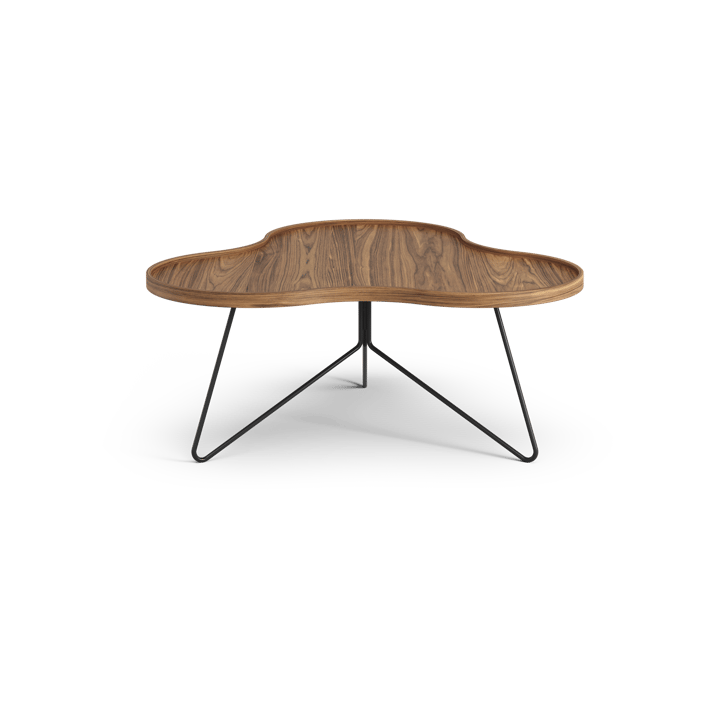 Table Flower Mono édition spéciale 84x90 cm, H39 cm noyer laqué acier noirci Swedese