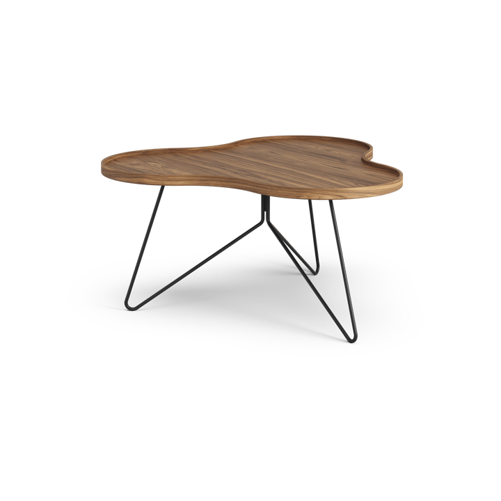 Table Flower Mono édition spéciale 84x90 cm, H45 cm noyer laqué acier noirci Swedese
