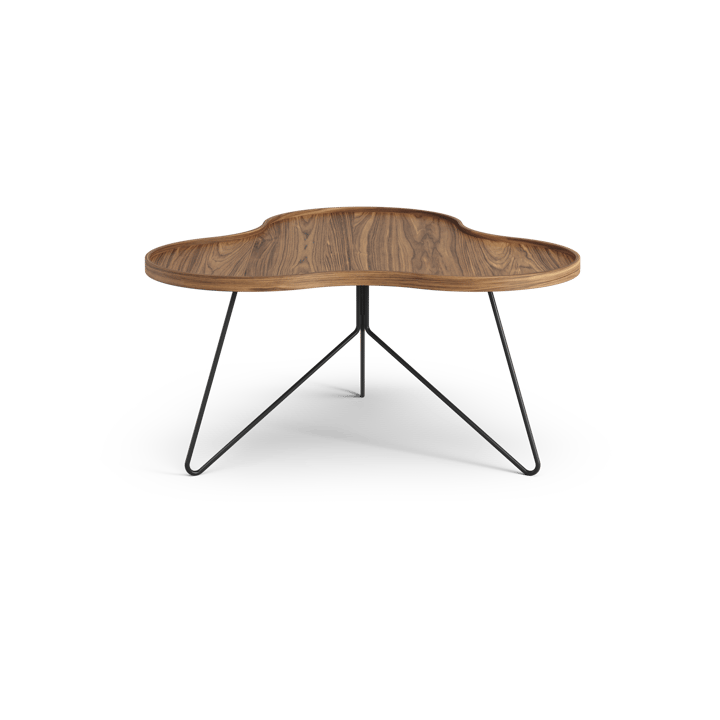 Table Flower Mono édition spéciale 84x90 cm, H45 cm noyer laqué acier noirci Swedese