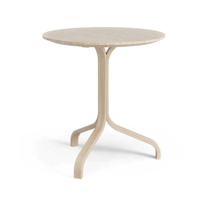 Table Lamino Ø46x49 cm - chêne pigmenté blanc - Swedese