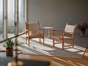 Table Lamino Ø46x49 cm - hêtre laqué - Swedese