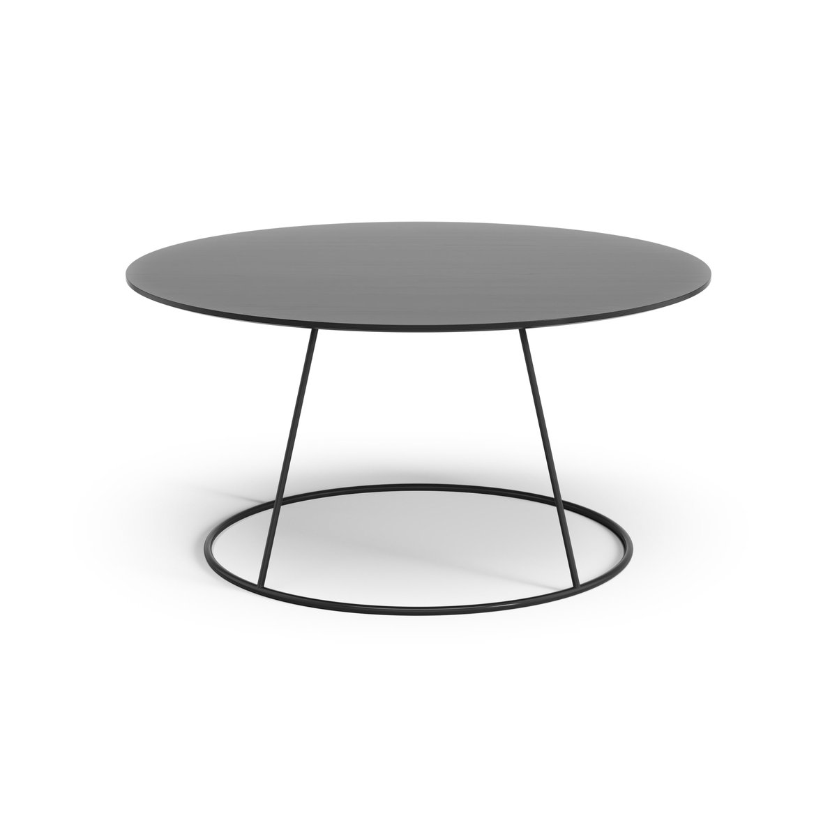 Swedese Table lisse Breeze o80 cm Noir | Design Scandinave | Tables d'appoint | Noir