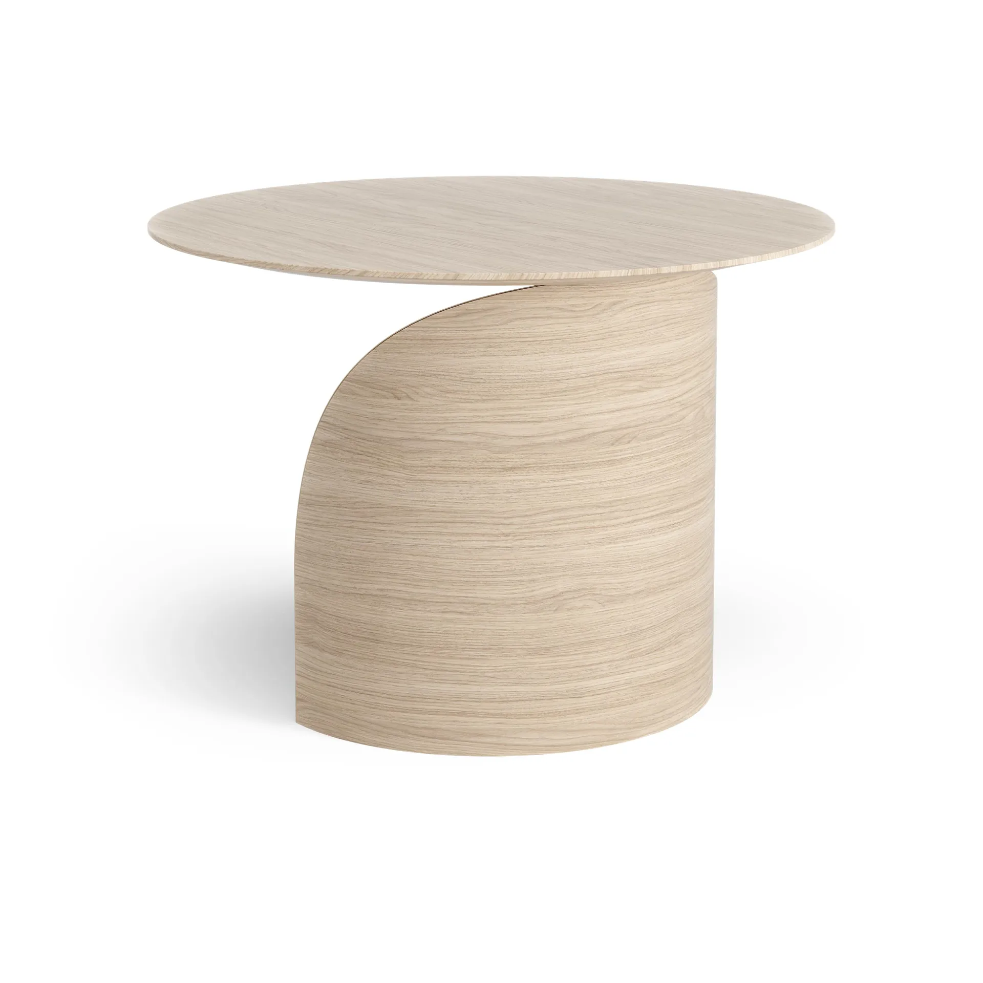 Table Savoa H45 cm, Chêne pigmenté blanc Swedese