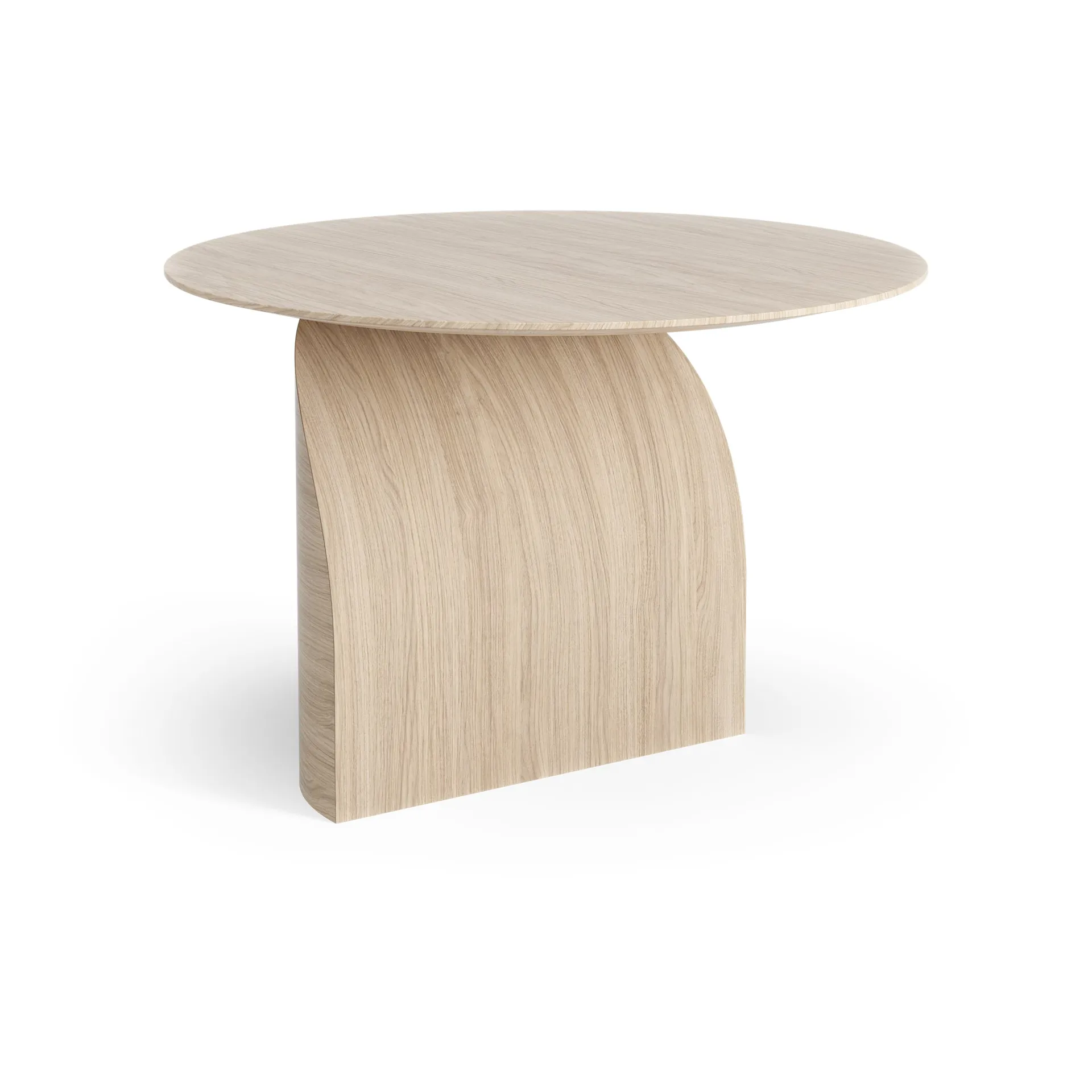 Table Savoa H45 cm, Chêne pigmenté blanc Swedese