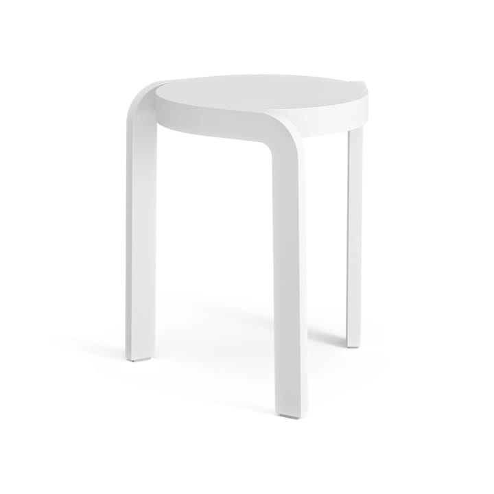 Tabouret Spin H44 cm, Frêne émaillé blanc Swedese