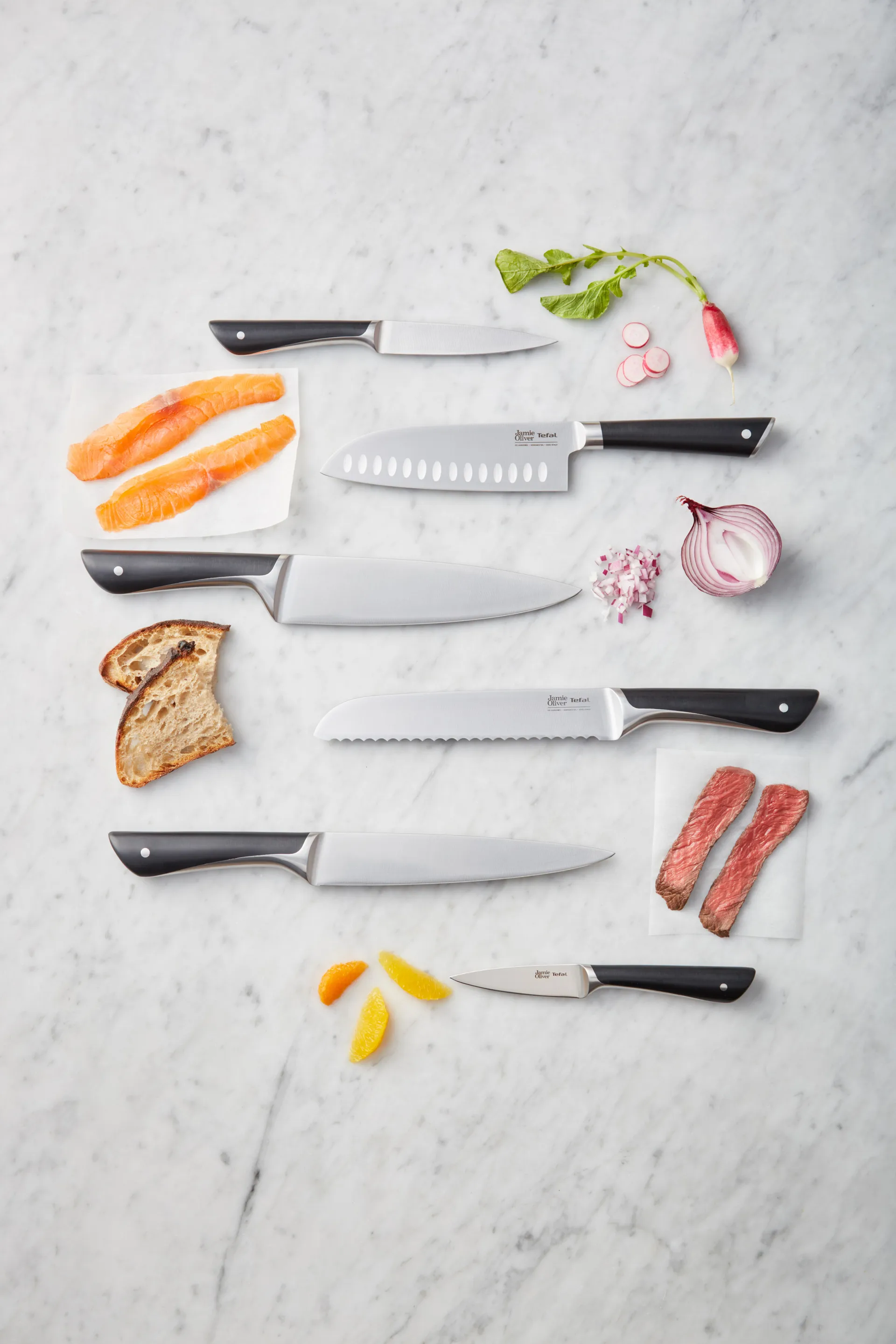 Couteau à trancher Jamie Oliver 20 cm, Acier inoxydable Tefal