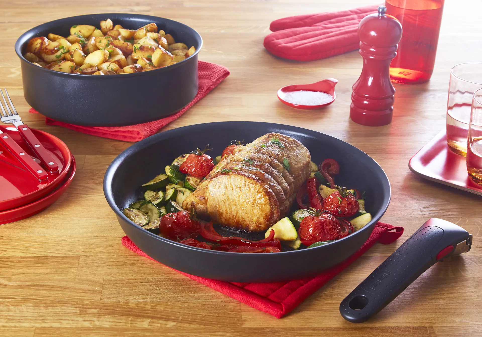 Set de casseroles Ingenio Unlimited 4 pièces, Noir Tefal