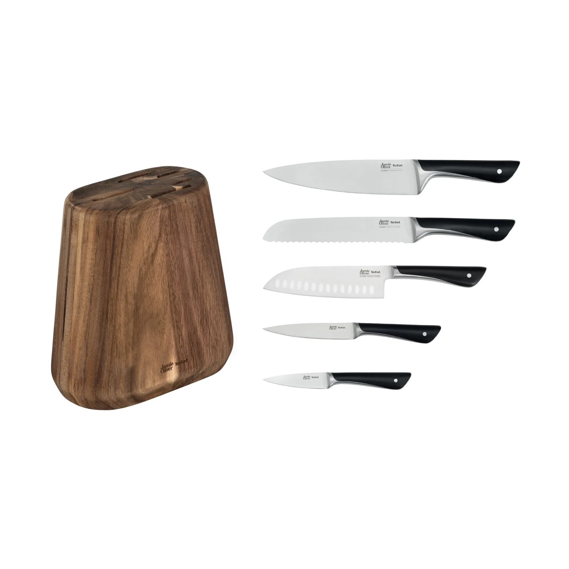 Set de couteaux Jamie Oliver avec bloc de couteaux, 6 parties Tefal