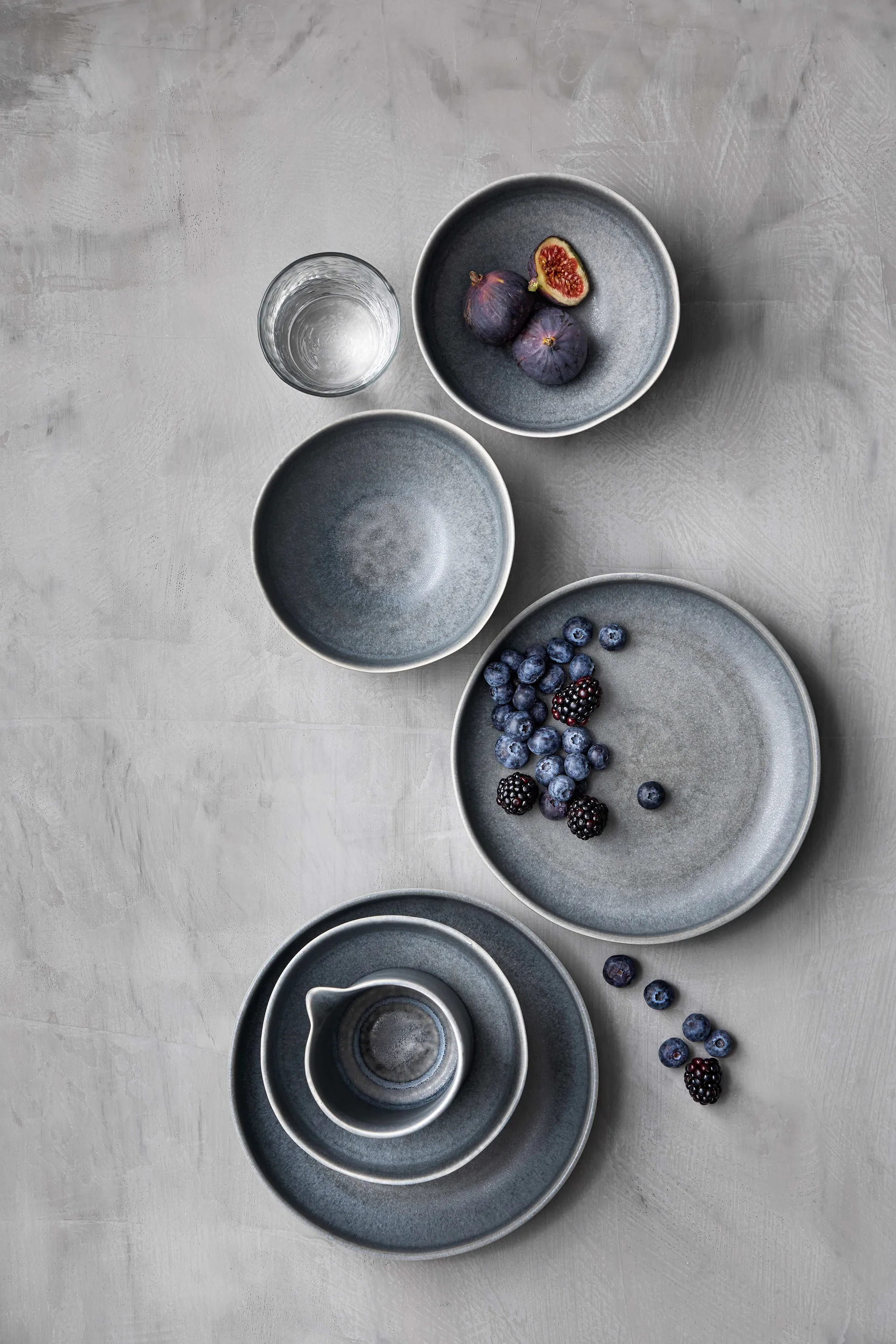 Assiette creuse Centro Ø 21,5 cm, Soft grey Tell Me More
