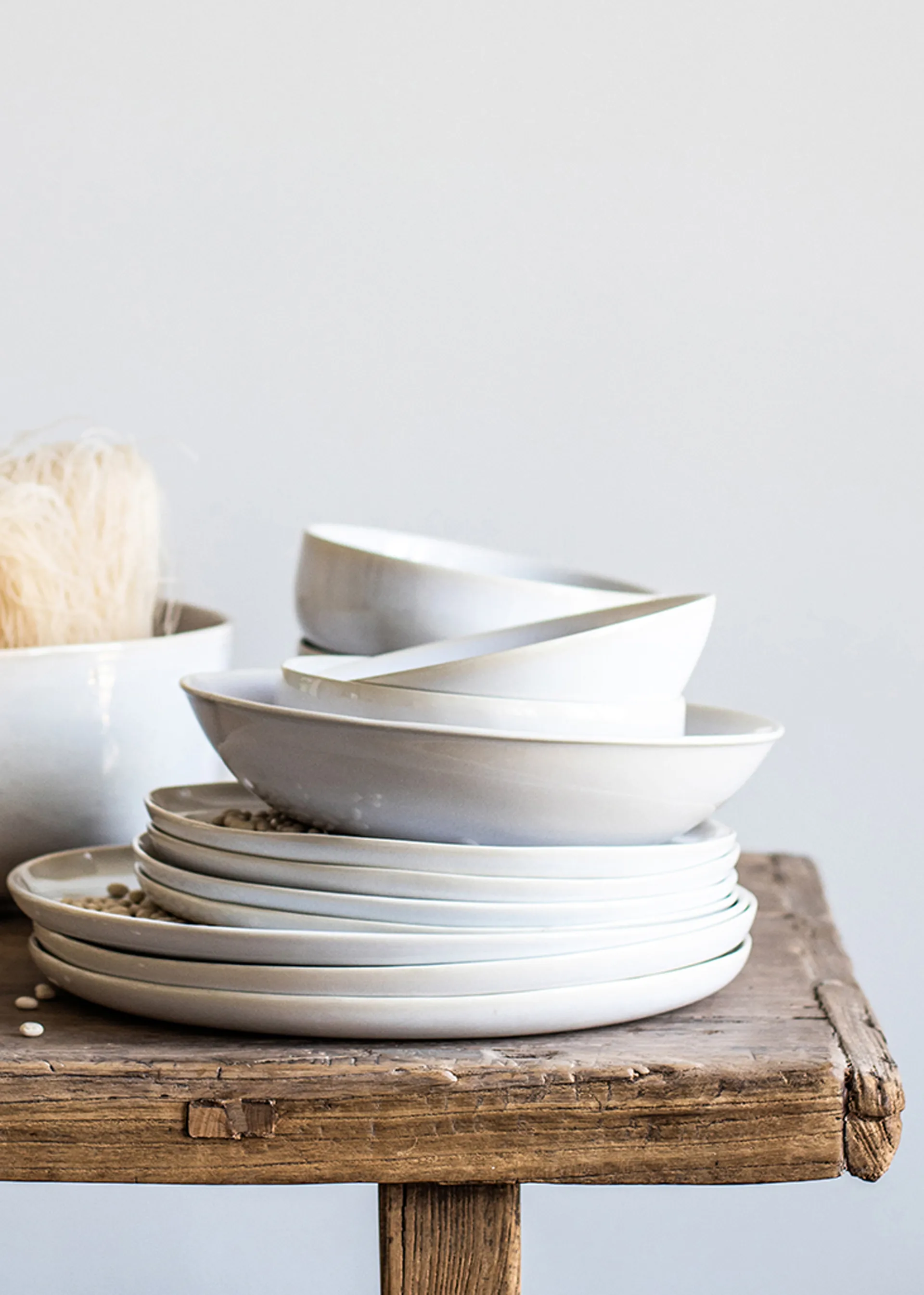 Assiette creuse Vince Ø22,5cm, Blanc Tell Me More