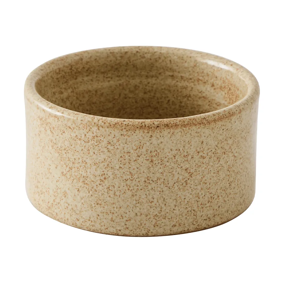 Bol cylindrique Elio, Beige speckled, Ø8,5x4,5 cm Tell Me More