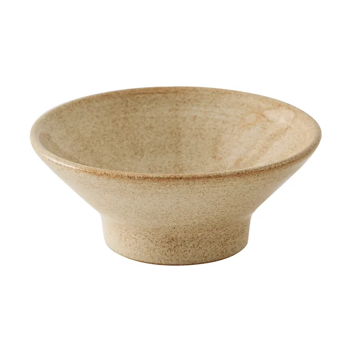 Bol sur pied Elio - Beige speckled, Ø14,5x6 cm - Tell Me More