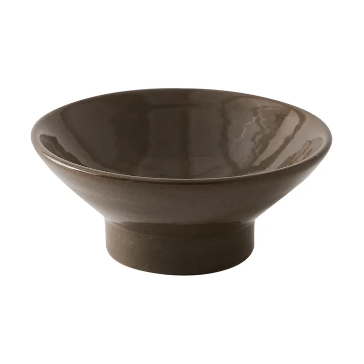 Bol sur pied Elio - Dark brown, Ø14,5x6 cm - Tell Me More