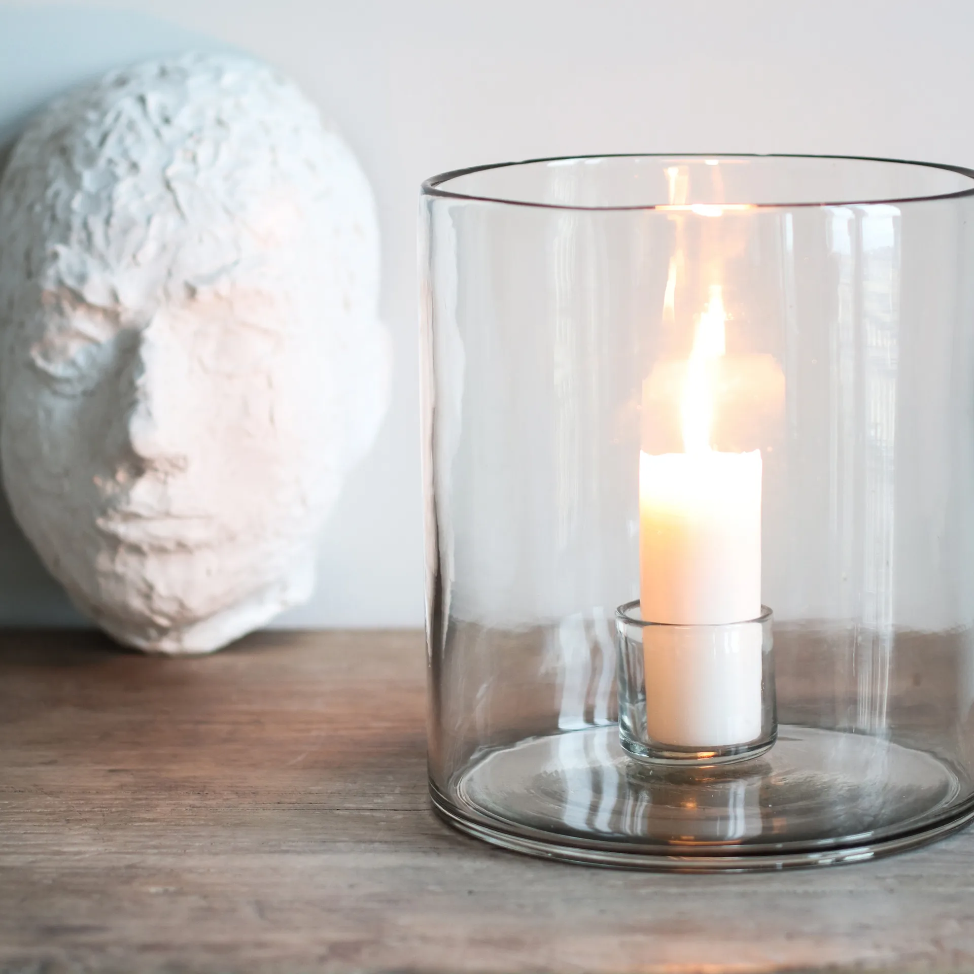 Bougeoir Luna Ø20 cm, Transparent Tell Me More