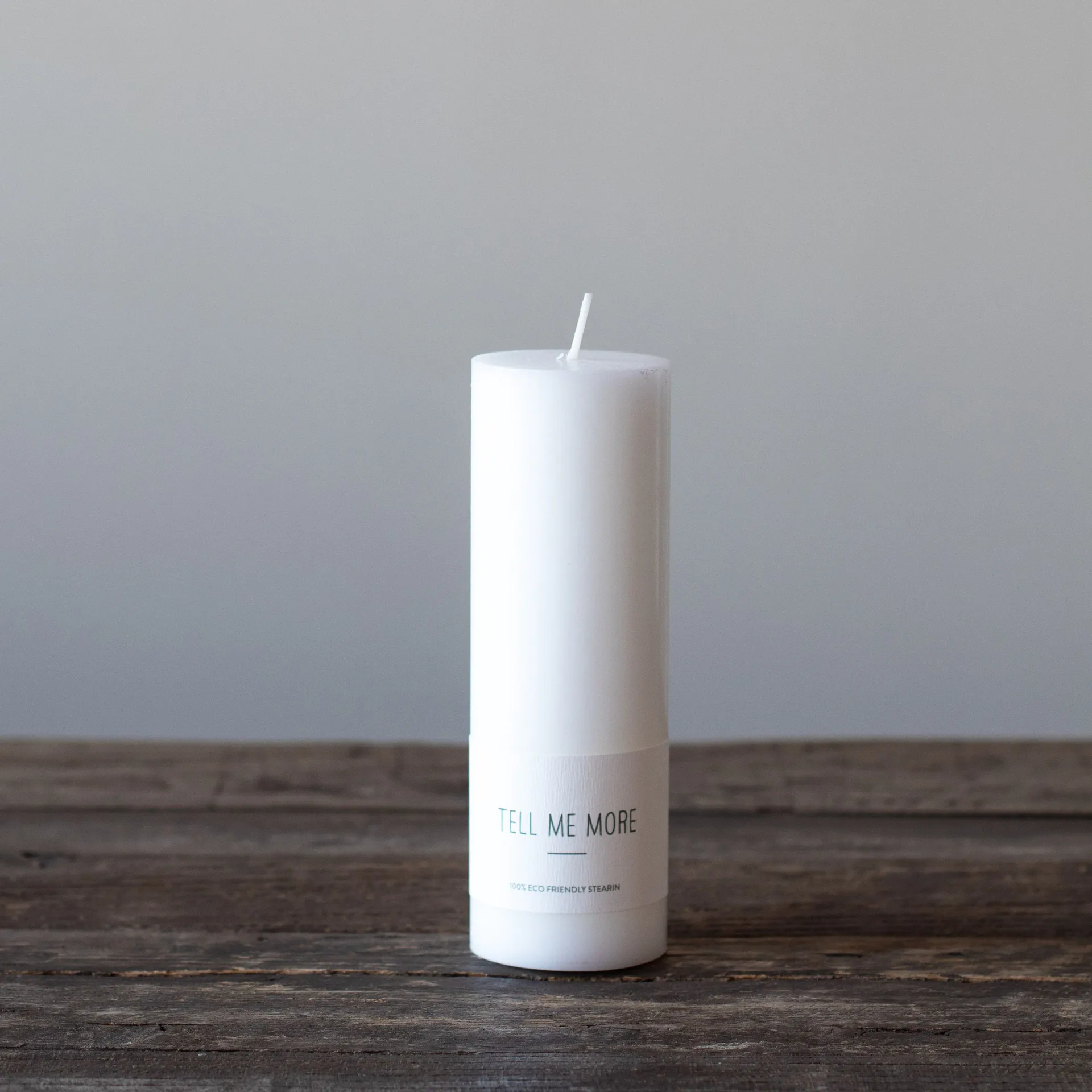 Bougie Tell Me More L 15 cm, Blanc Tell Me More