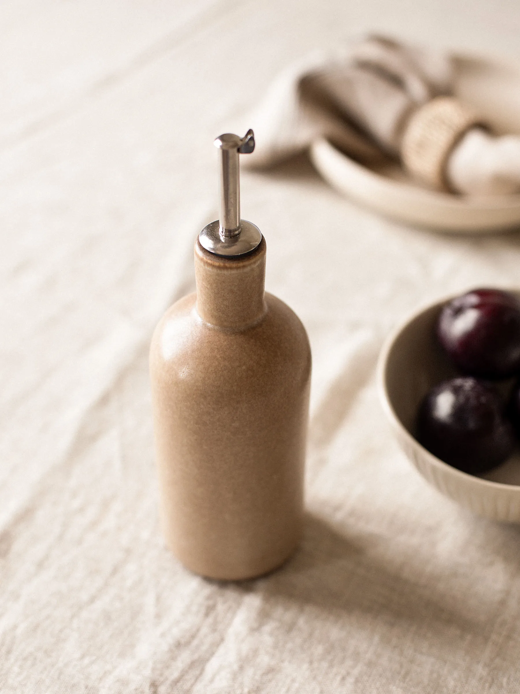 Bouteille Palermo pour huile et vinaigre, Beige, petit 50 cl Tell Me More