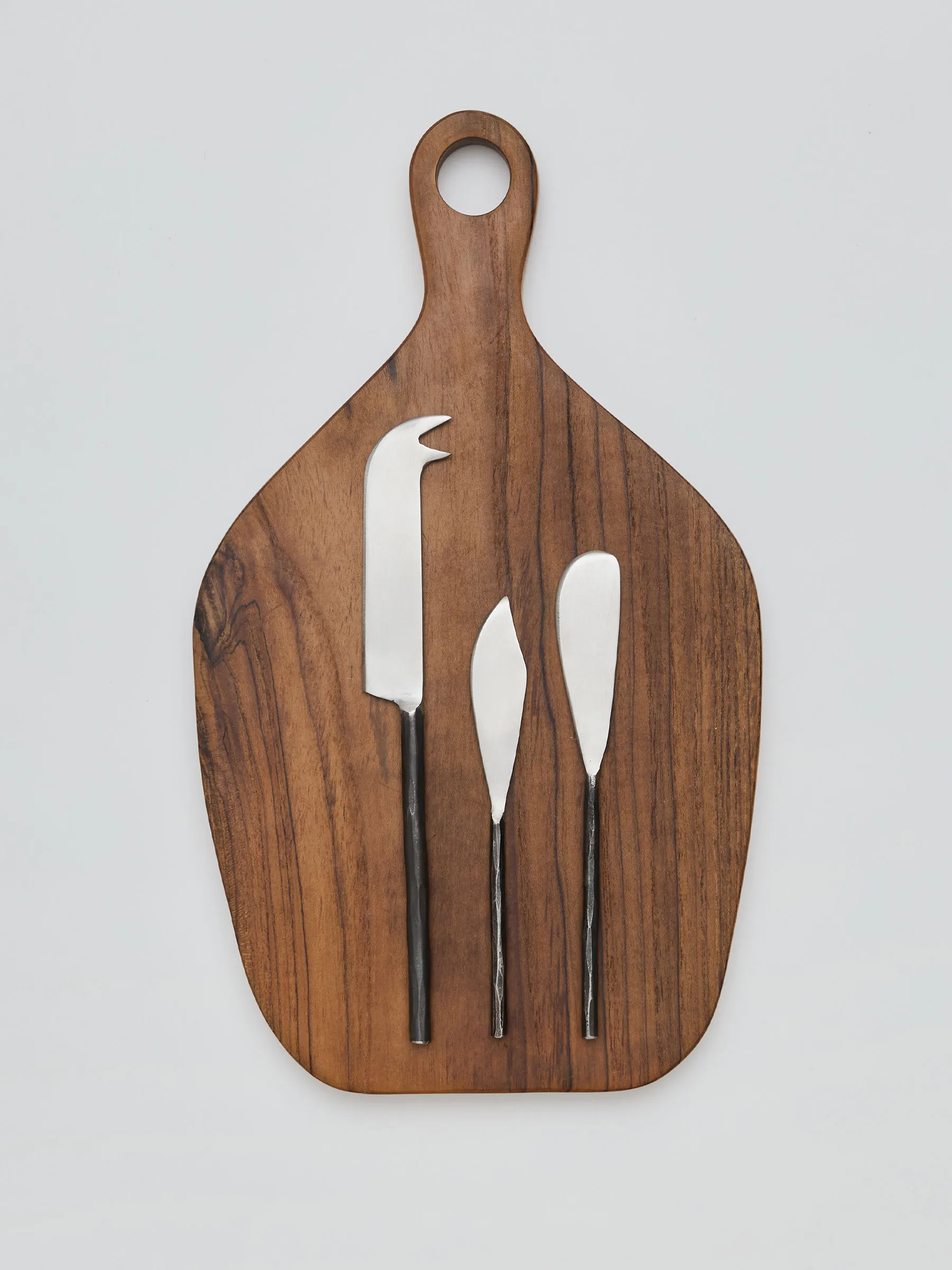 Couteau à fromage Steel petit, Acier non poli Tell Me More