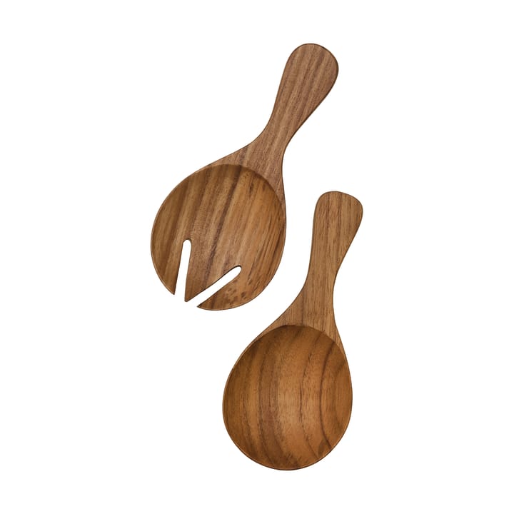 Couverts à salade Teak petits, 2 pièces - Marron - Tell Me More