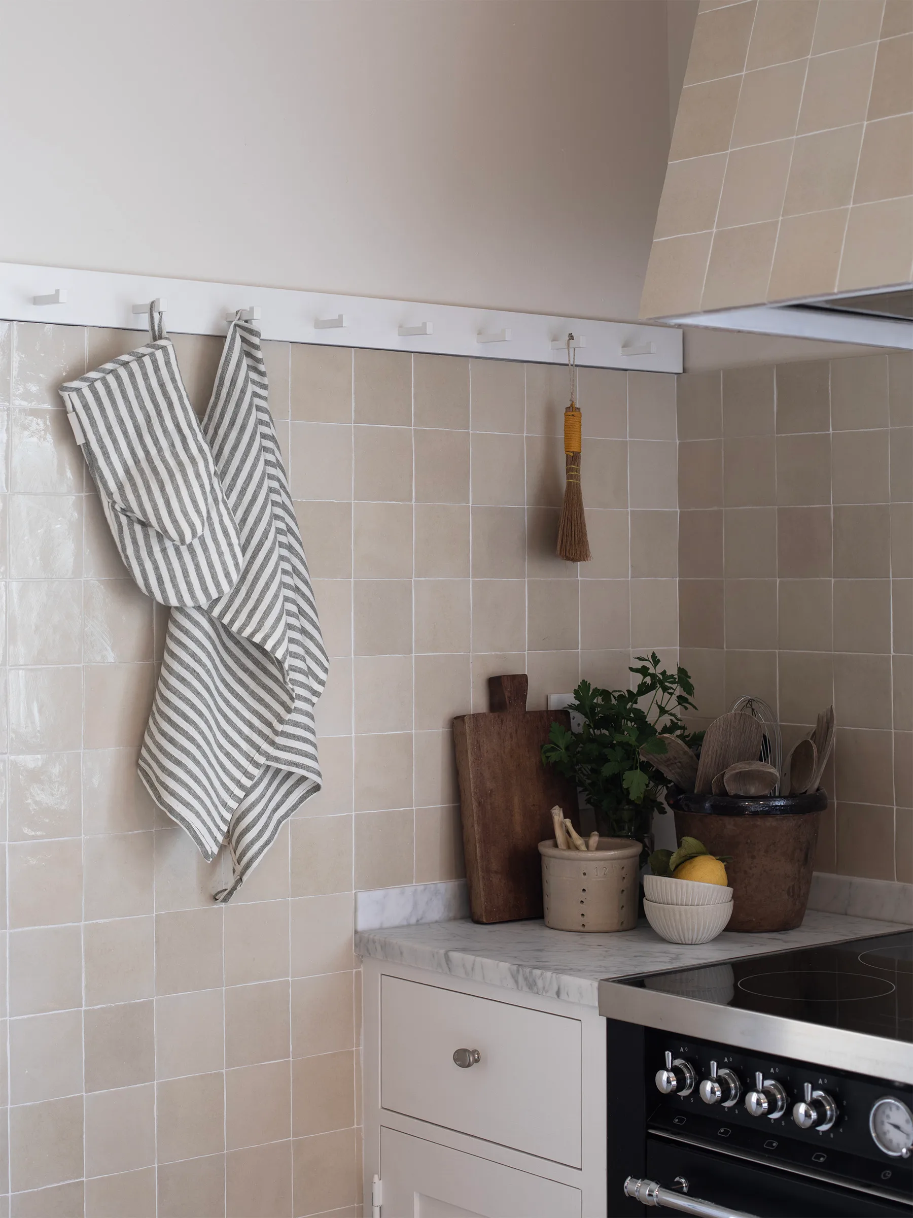 Essuie-mains de cuisine Leon 50x70 cm, Herbe de mer Tell Me More