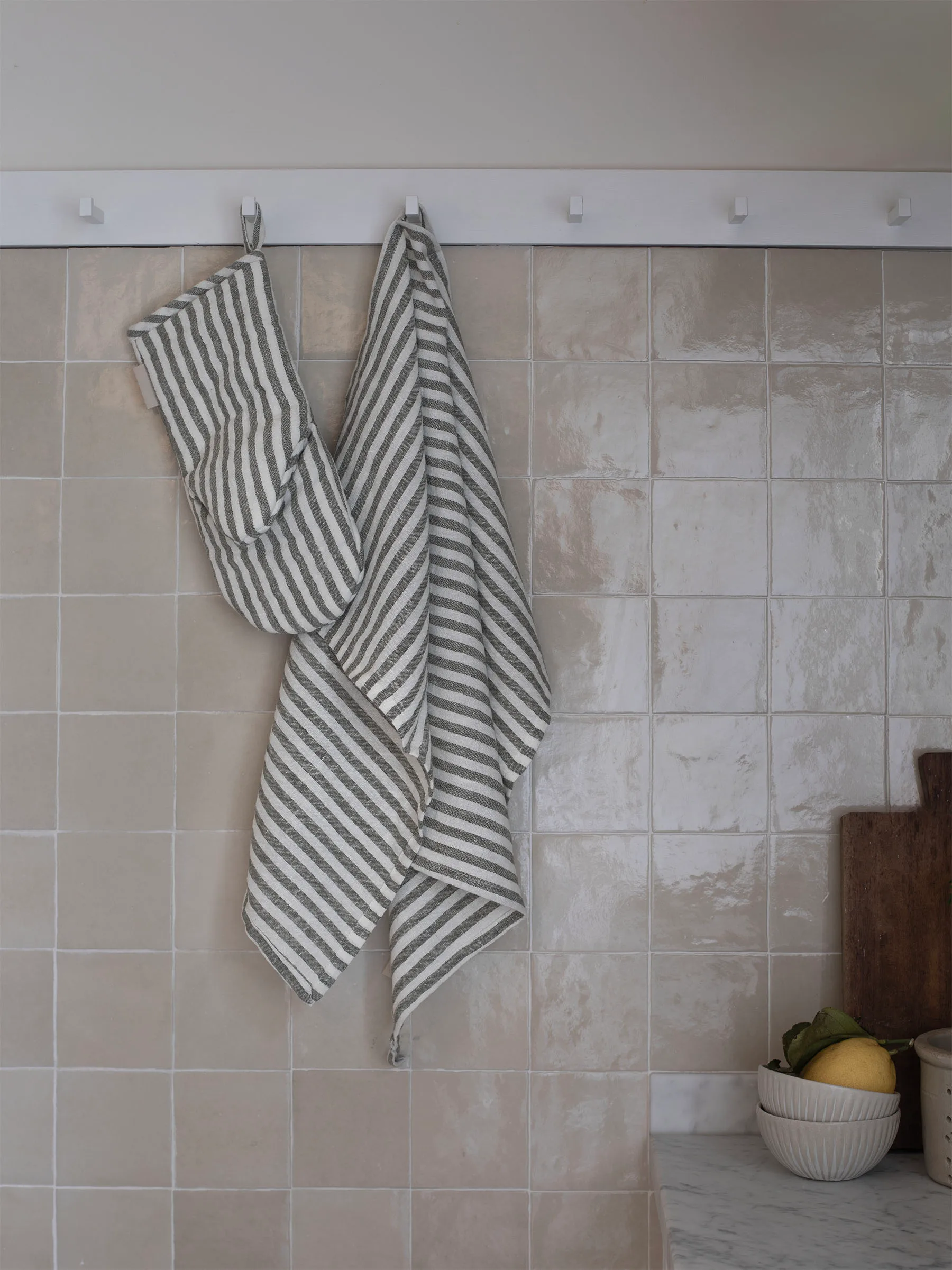 Gant de cuisine Leon 15x30 cm, Herbe de mer Tell Me More