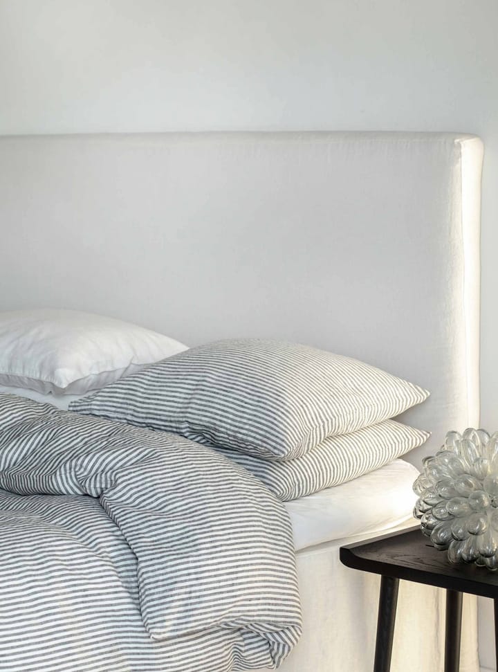 Housse de couette en lin 140x200 cm, Gris/blanc Tell Me More