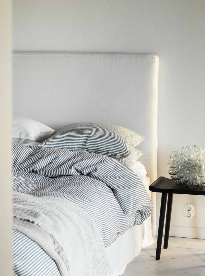 Housse de couette en lin 140x200 cm, Gris/blanc Tell Me More