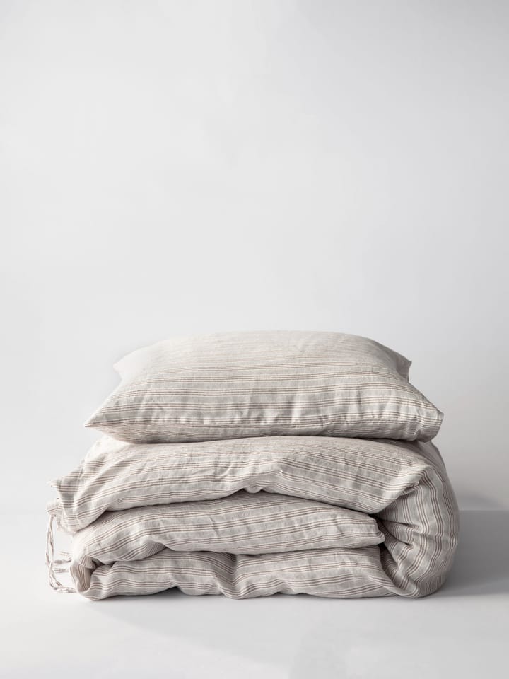 Housse de couette en lin 150x200 cm, Rayure de noisette Tell Me More