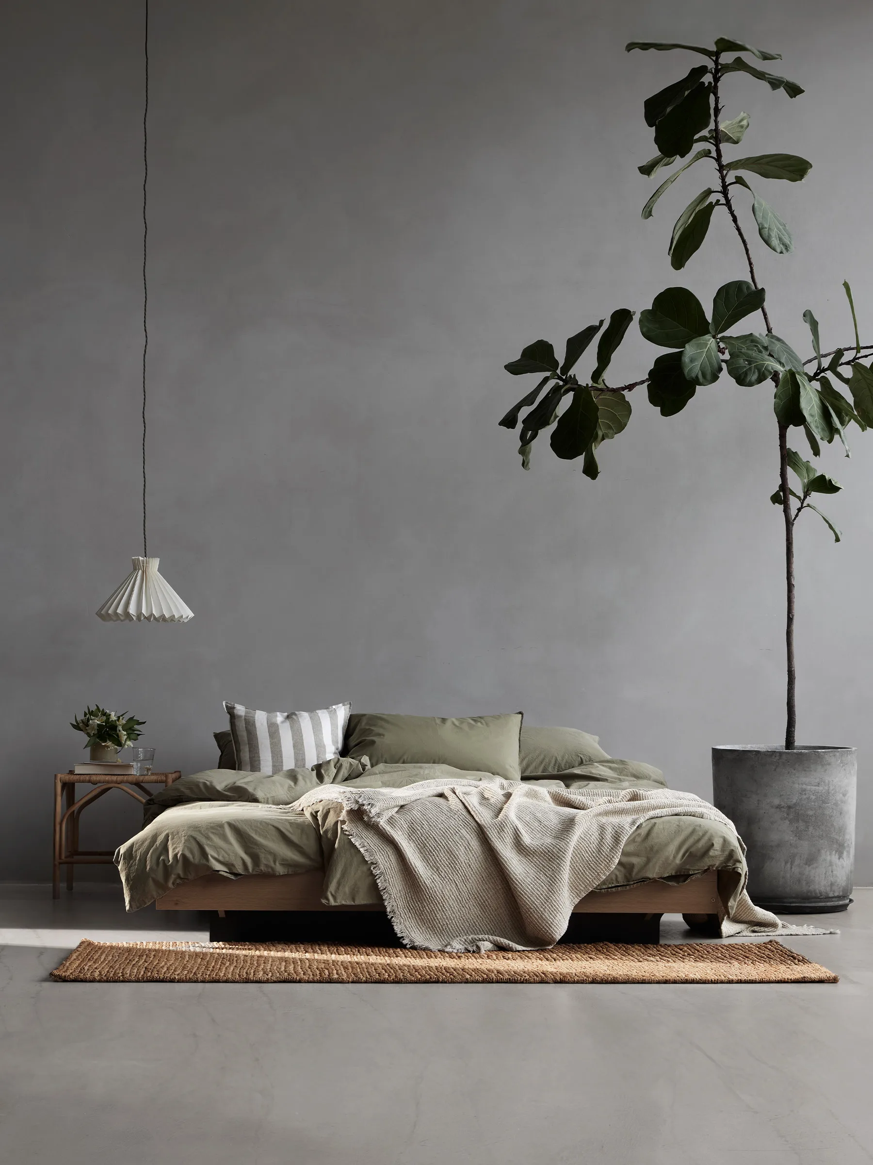 Housse de couette Tell Me More en coton, Olive, 150x200 cm Tell Me More