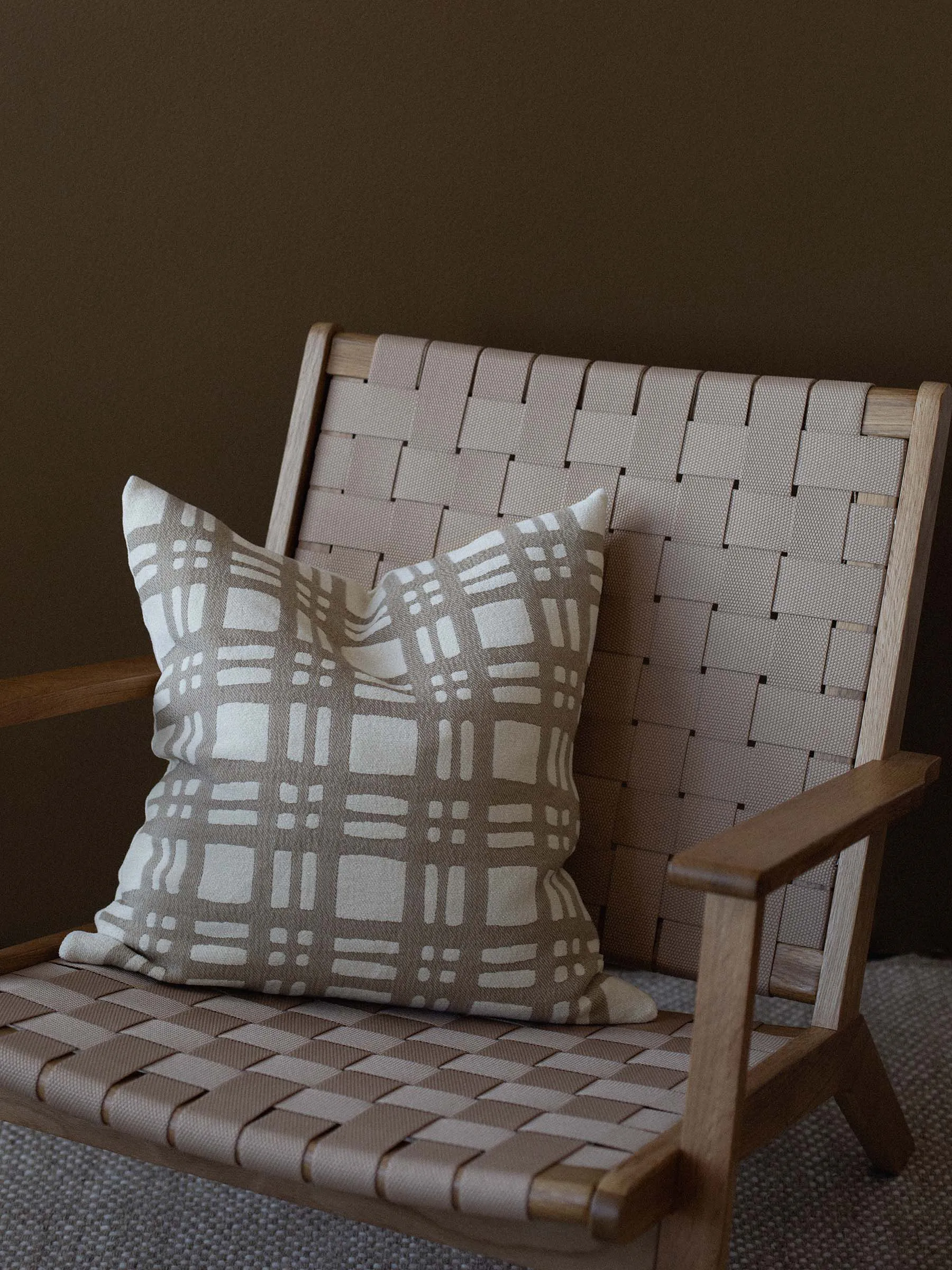 Housse de coussin Camille 50x50 cm, Beige Tell Me More