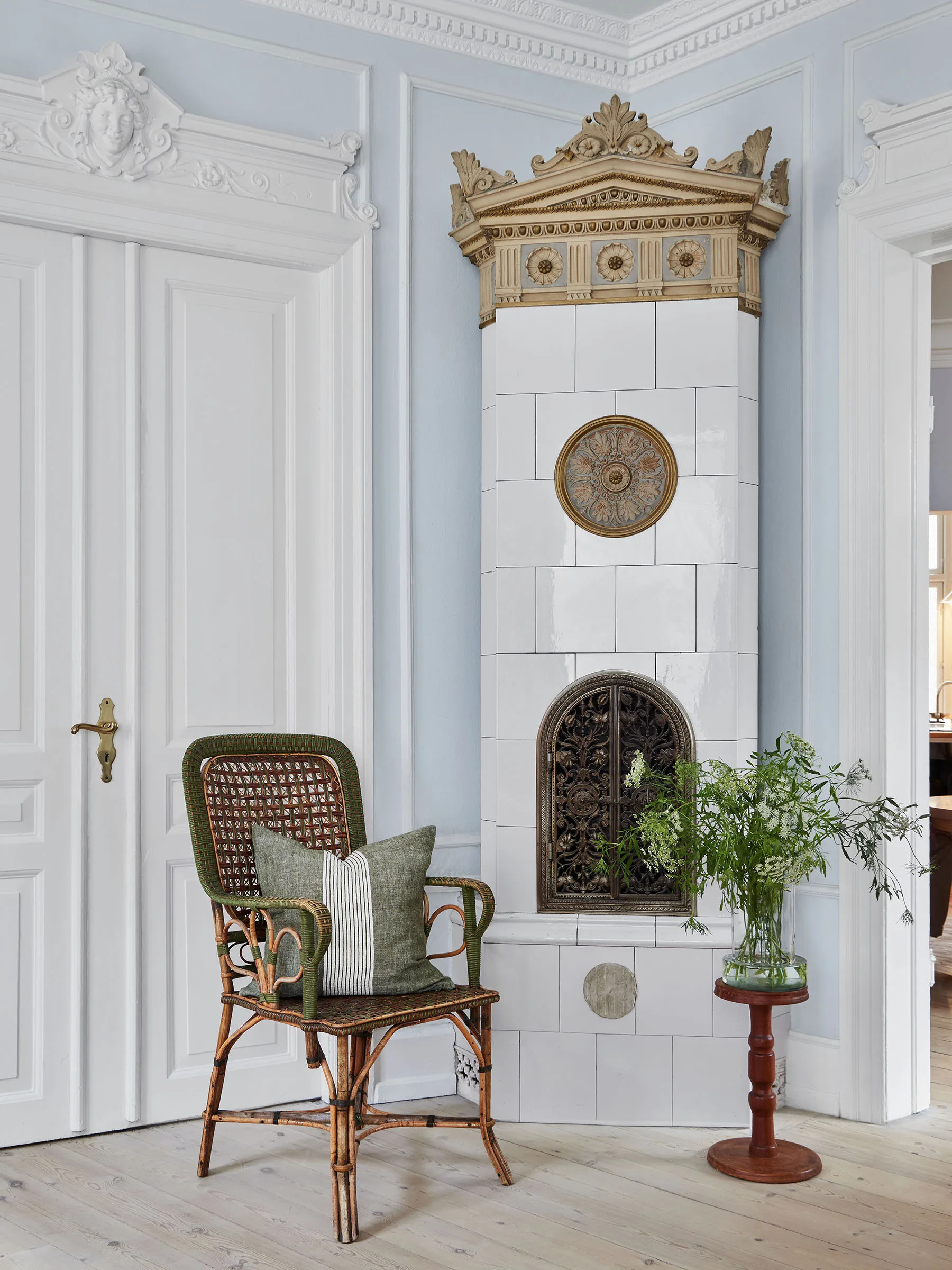 Housse de coussin Colette, Green stripe, 50x50 cm Tell Me More