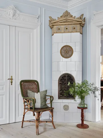 Housse de coussin Colette - Green stripe, 50x50 cm - Tell Me More