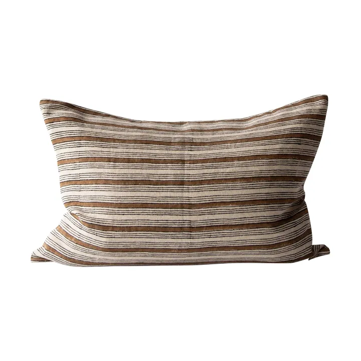 Housse de coussin Dino 40x60 cm - Block print brown (brun) - Tell Me More