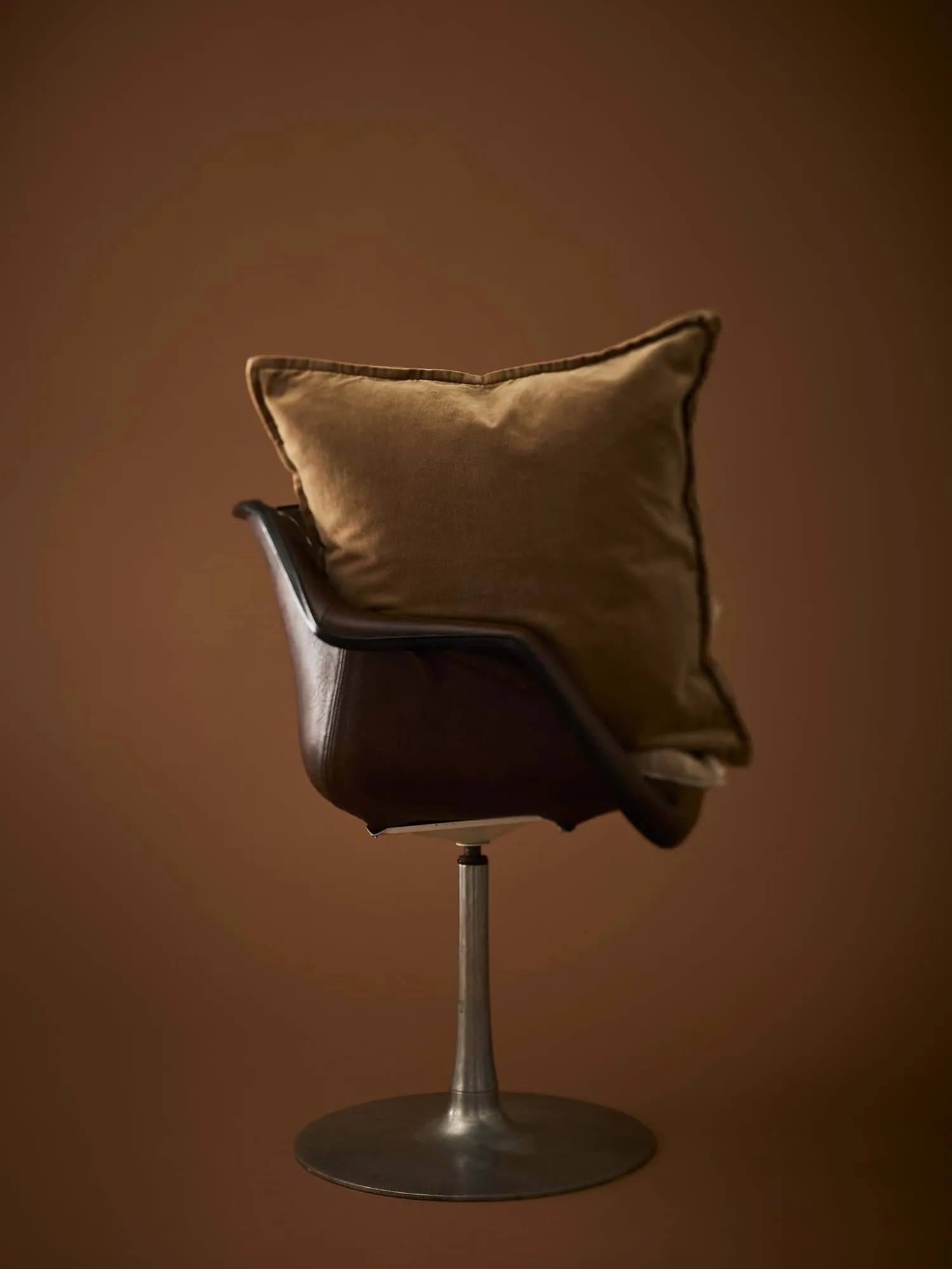 Housse de coussin Gabrielle, Brun, 50x50 cm Tell Me More