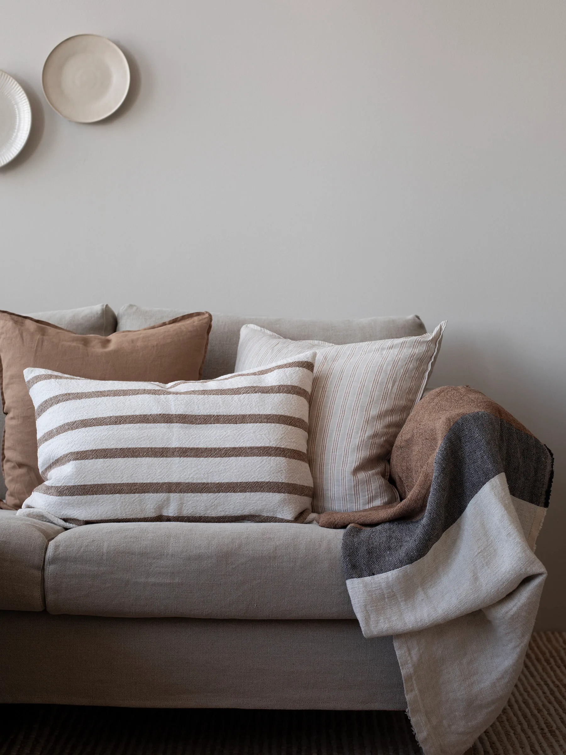 Housse de coussin Gaston 40x60 cm, Noisette Tell Me More