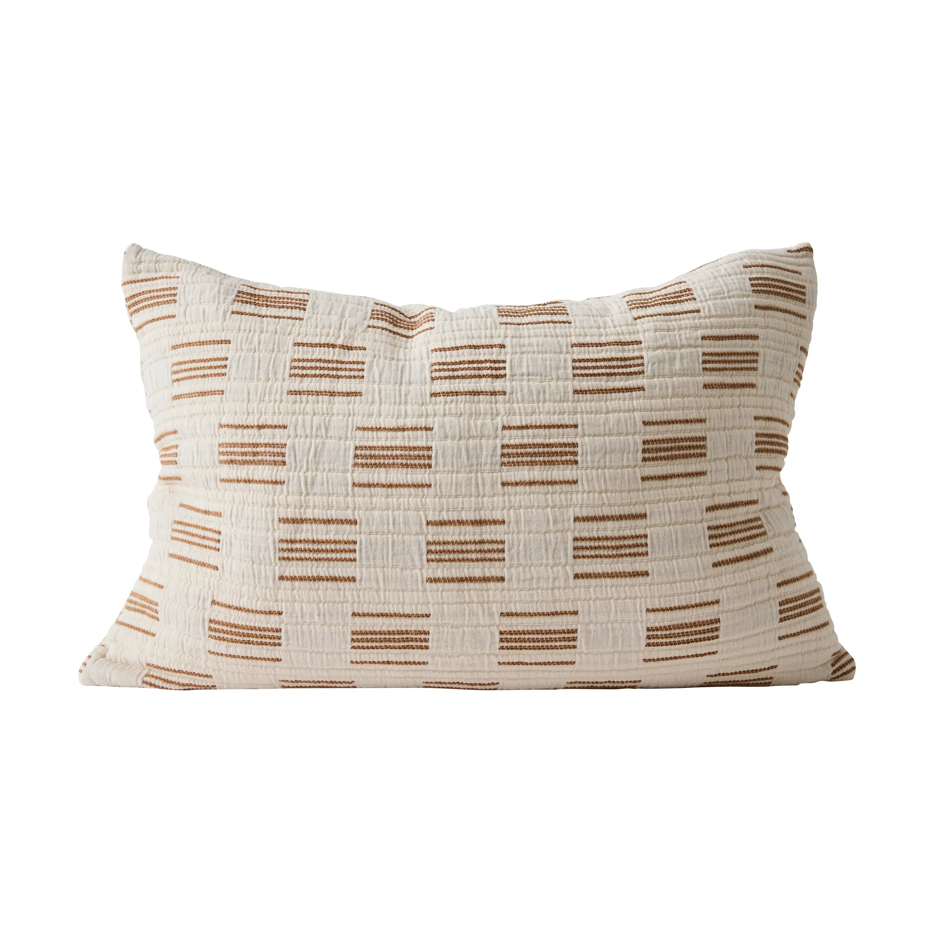 Housse de coussin Julien 40x60 cm, Off-white-rouge-brun Tell Me More