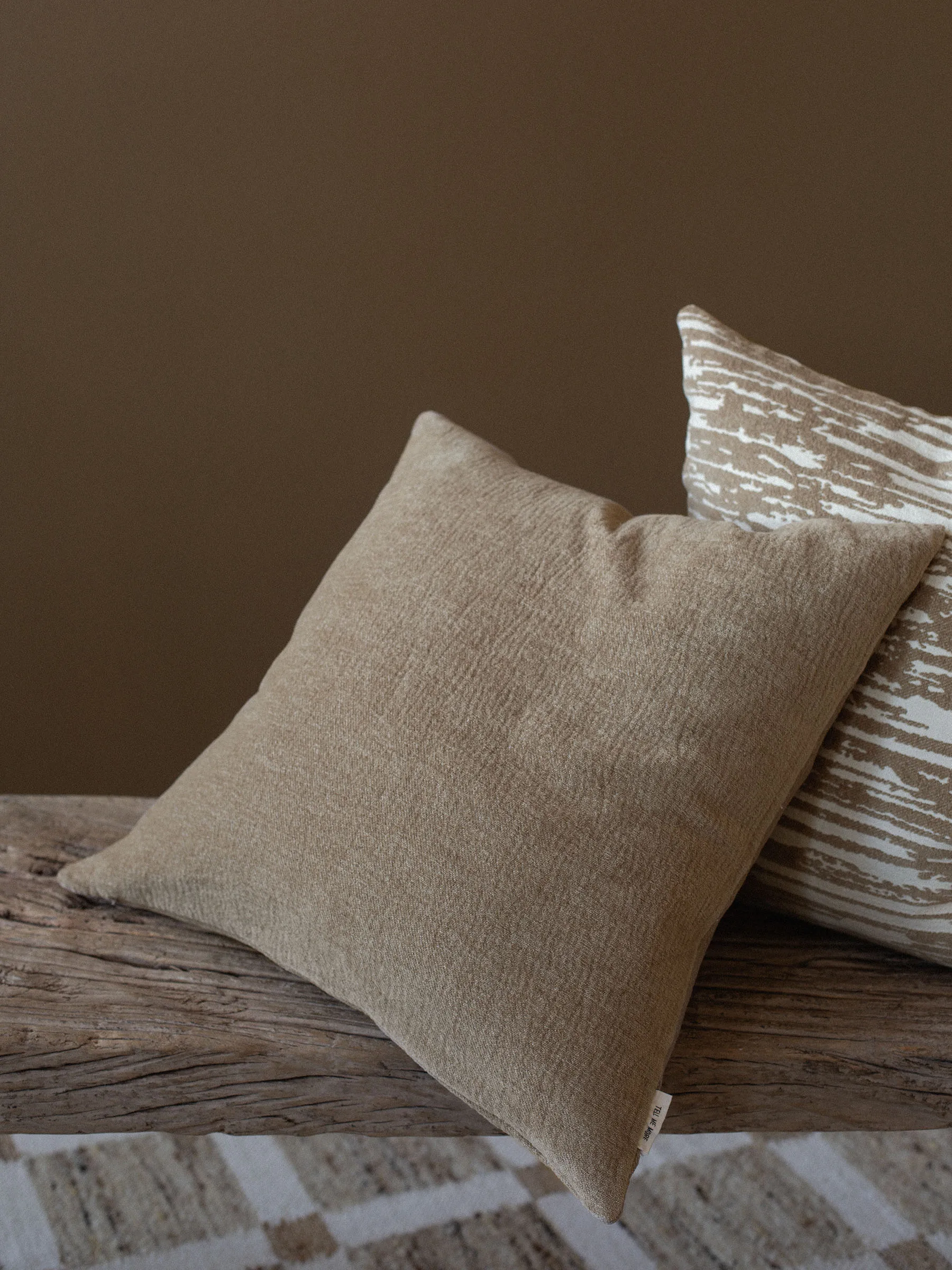 Housse de coussin Matteo 50x50 cm, Beige Tell Me More