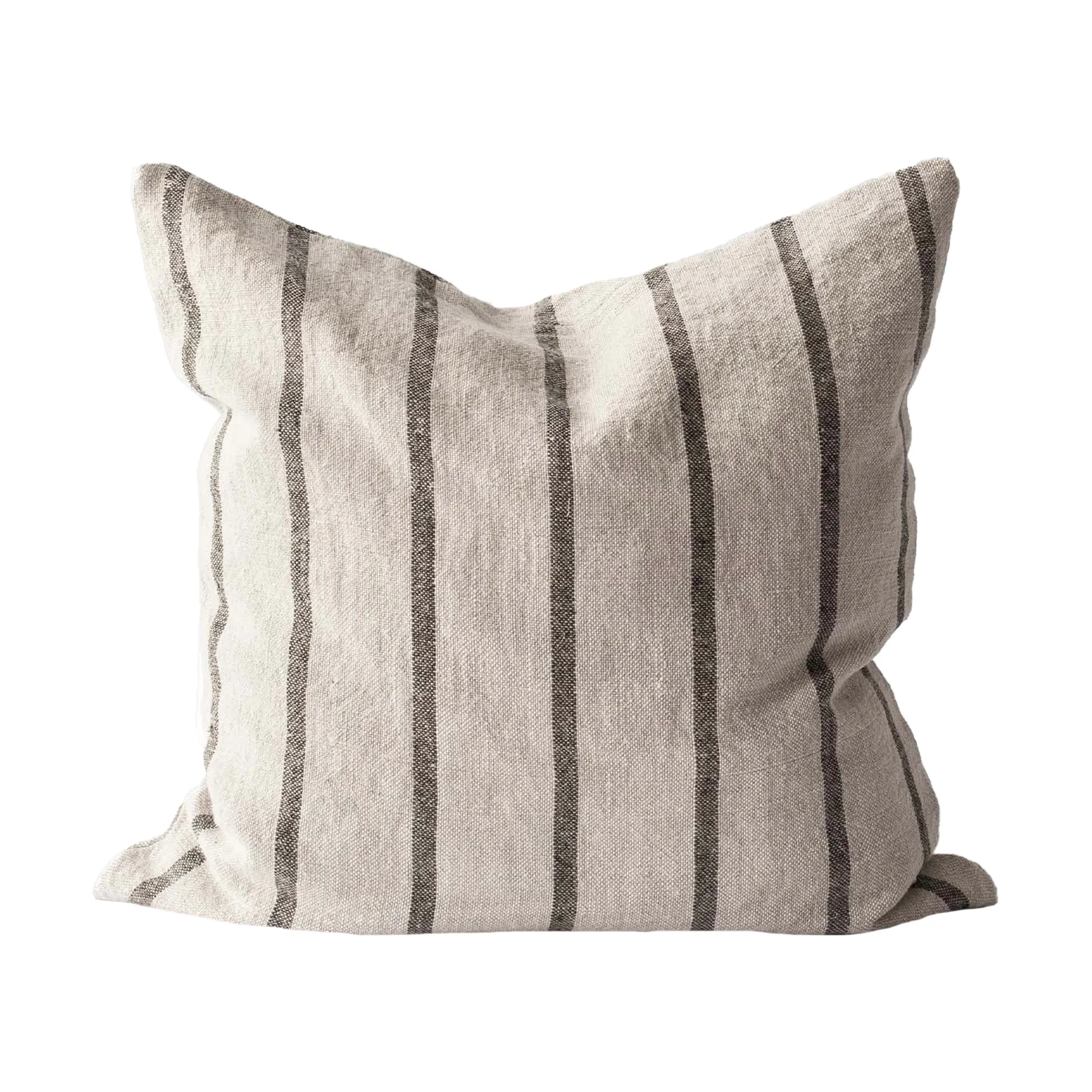 Housse de coussin Melvin 50x50 cm, Taupe rayé Tell Me More